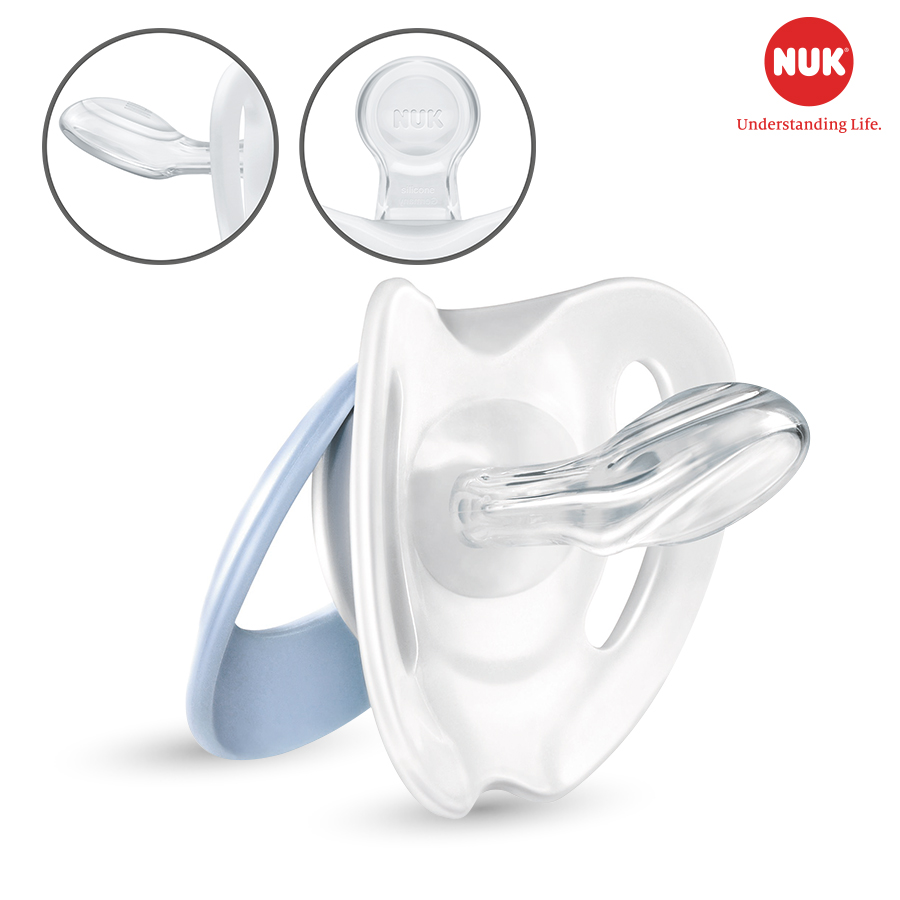 Bộ 2 ti giả NUK Genius Silicone 0-6m (Sắc màu)